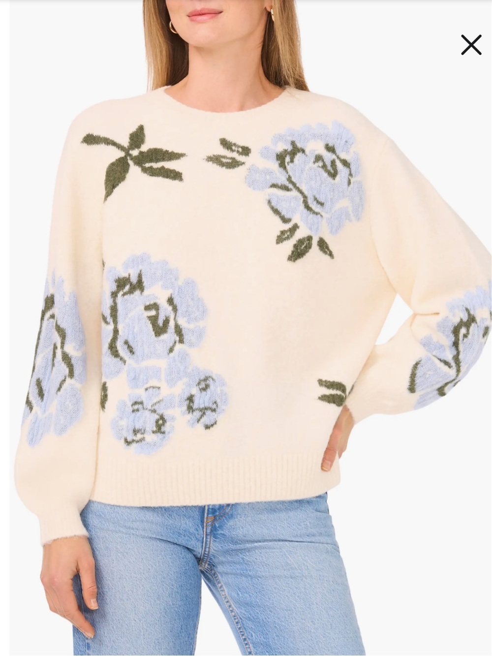 Parker Floral Print Crewneck Sweater